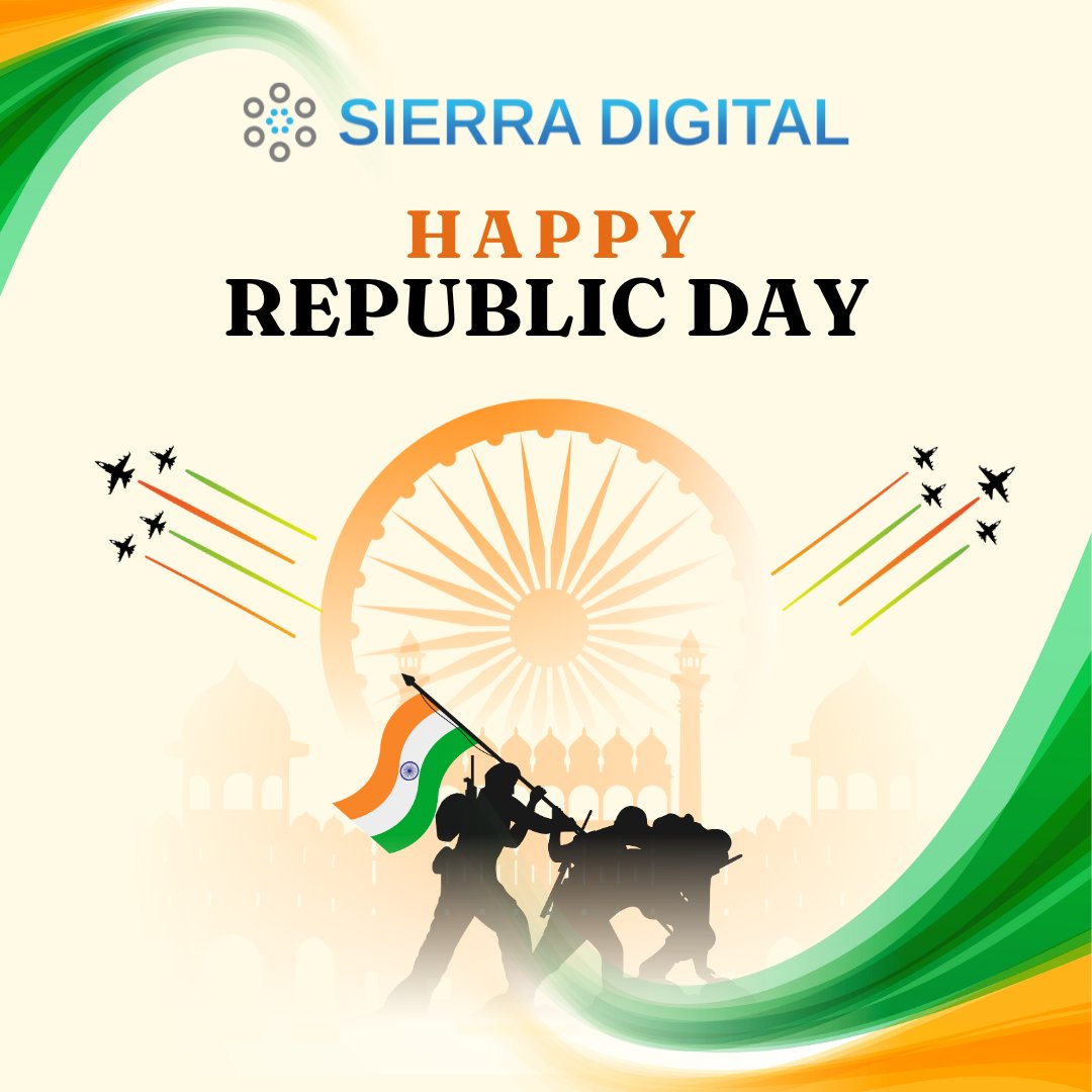 sierra_digital's tweet photo. Happy Republic Day 🇮🇳✨

Today, we celebrate the day our Constitution came into effect and the values that make our nation strong—justice, equality, liberty &amp; unity.

Let’s take pride in our freedom and commit to building a better tomorrow.

#RepublicDay #JaiHind #Sierradigital https://t.co/n0PyxPgehA
