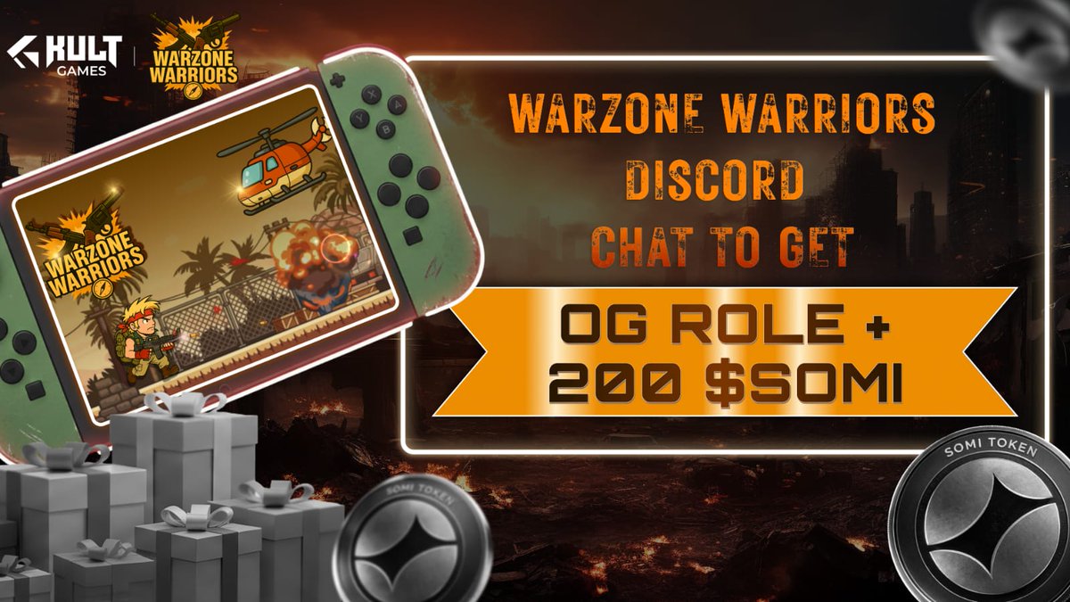 Warzone Warriors Discord is now LIVE 
200 $SOMI + Exclusive OG Role up for grabs

Join here: discord.gg/q74hDyy2 

The first 100 warriors who join, say Hi &amp; drop wallet in the chat will receive the OG Role in our Discord and share 200 SOMI.

Higher Role = Higher incentives