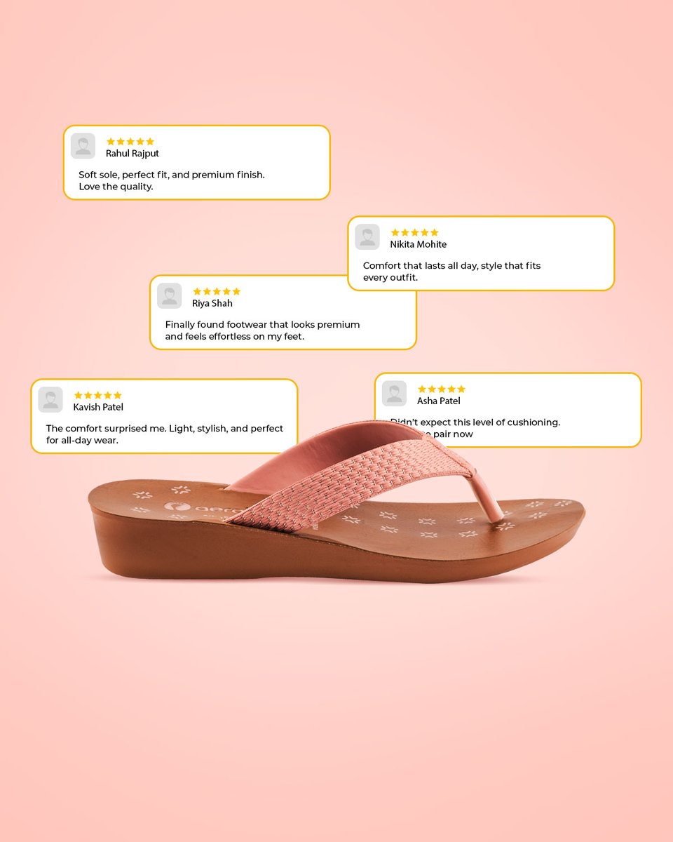 aeroblufootwear's tweet image. Comfort that speaks for itself ✨
Soft cushioning, effortless fit, and everyday elegance — trusted by those who’ve walked in it and loved every step. 🤍👣

#comfortineverystep #everydayfootwear #premiumcomfort #womensandals #softsole #alldaywear #comfortfirst #stylishsteps