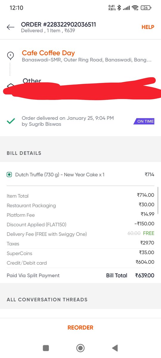 Nitesh_erit's tweet photo. @CafeCoffeeDay Ordered this dutch truffle cake yesterday. Just wanted to clarify - Does this cake ingredient include sand by any chance cause I got lots of it in this cake. Do you guys have any explanation for this? @fssaiindia https://t.co/9w5R6KBaJg