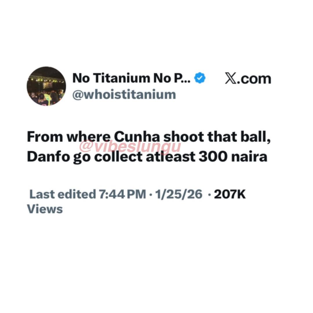 From where Cunha shoot that ball, Danfo go collect at least N300😂⚽️
Man really said long-range only - that Arsenal goal was wicked!🔥
Premier League drama at its finest.😂🙌