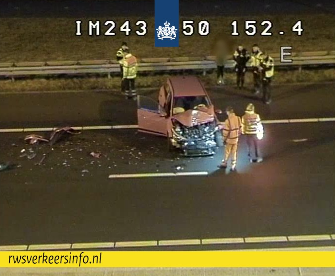 Ongeval op parallelbaan A50 bij knp. Valburg