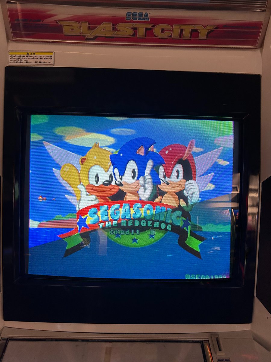 GiGO_akiba_ac's tweet image. 【#GiGO秋葉原3号館】#レトロジー　に登場の
新しいゲームをご紹介します！

セガソニック・ザ・ヘッジホッグ　（セガ）

1993年稼働のアクションゲーム
こちらもコントローラーが特殊な作品で
なんとトラックボールを使います！

ハイスピードアクションをぜひ楽しんでくださいね
