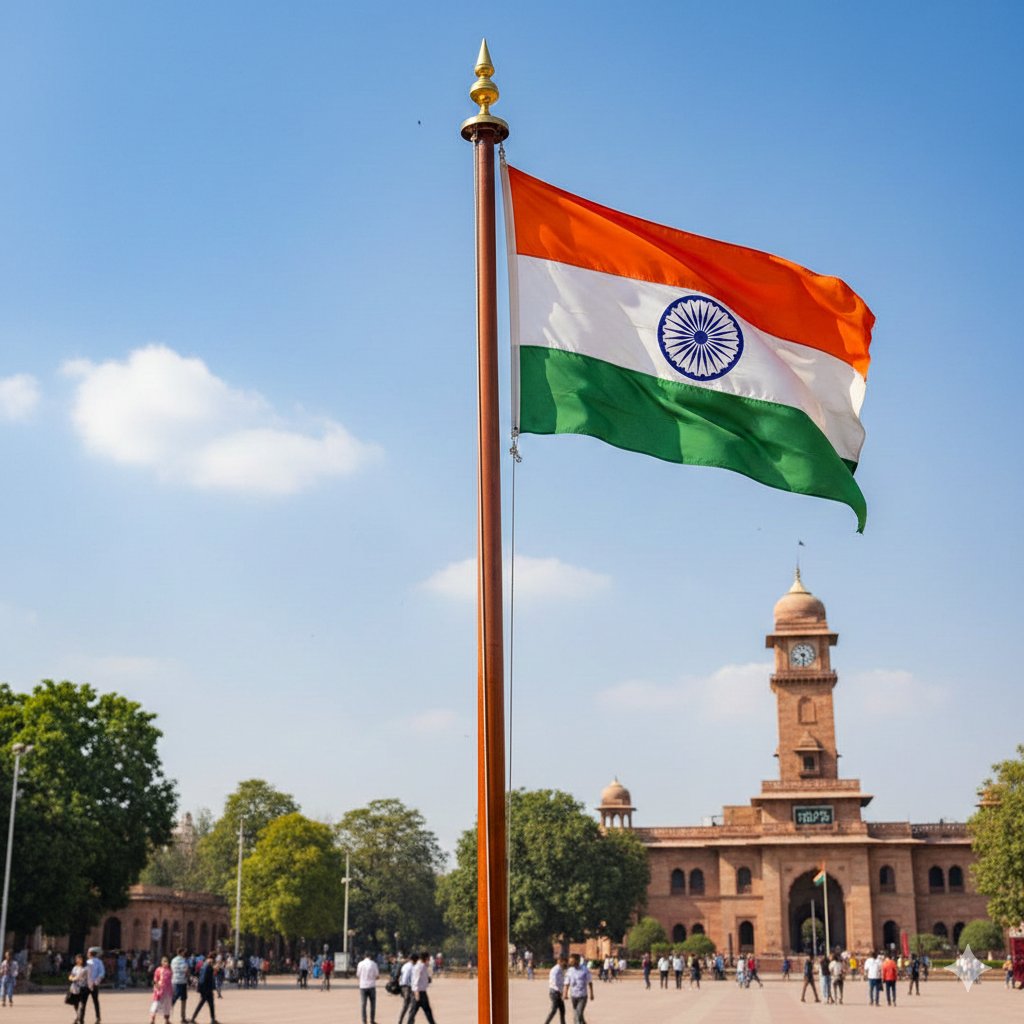 लोकतंत्र की ताकत, संविधान का मान, यही है हमारे प्यारे भारत की पहचान। 77वें गणतंत्र दिवस की हार्दिक बधाई! 🙏🚩 #IndiaRepublicDay #26January
