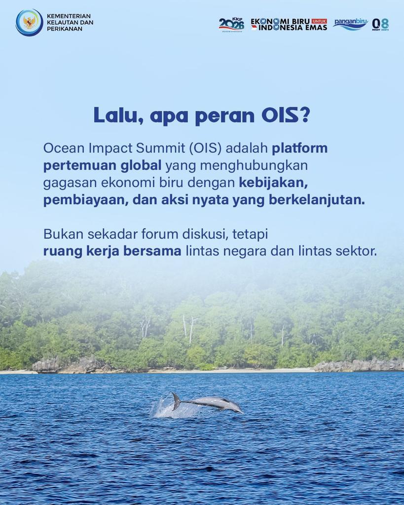 Sahabat Bahari, laut bukan hanya tentang hari ini, tapi penentu masa depan kita, lho!
Mengingat pentingnya laut, Indonesia jadi tuan rumah penyelenggaraan Ocean Impact Summit 2026 di tanggal 8-9 Juni 2026 di Bali
#2026KKPGrowStronger #OceanImpactSummit2026
#indonesiajadi6632O