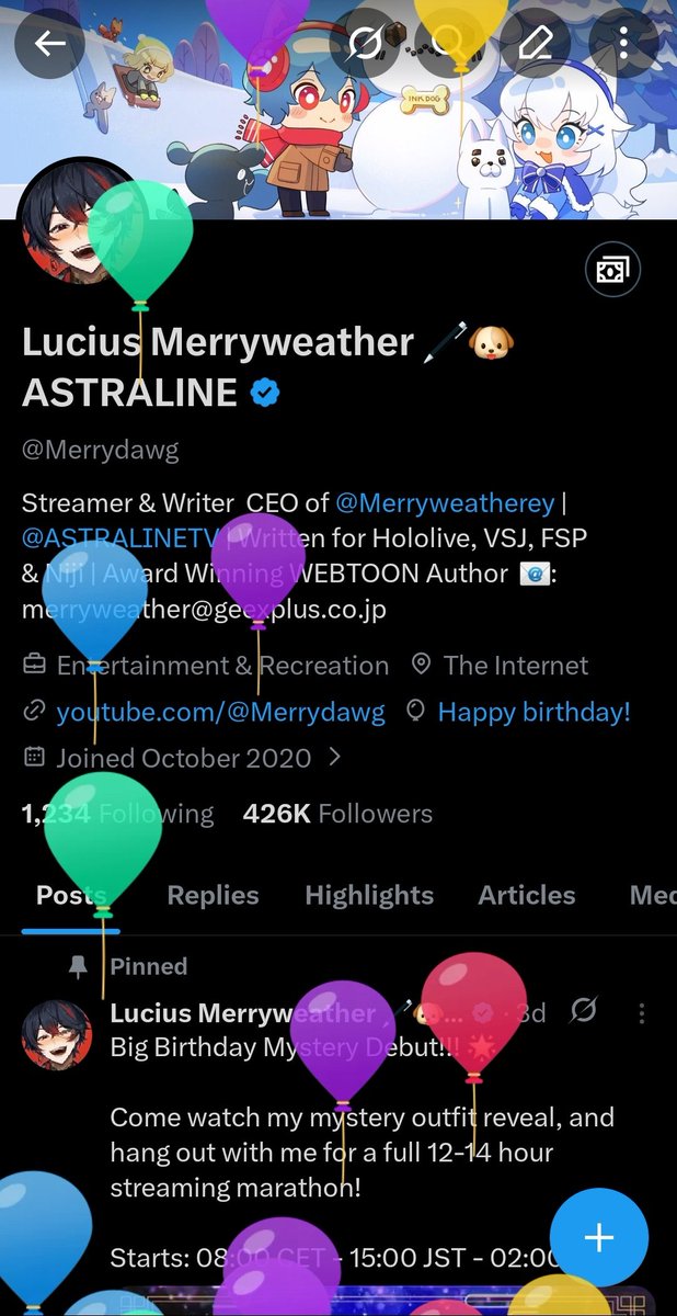 Lucius Merryweather 🖊️🐶 ASTRALINE tweet media