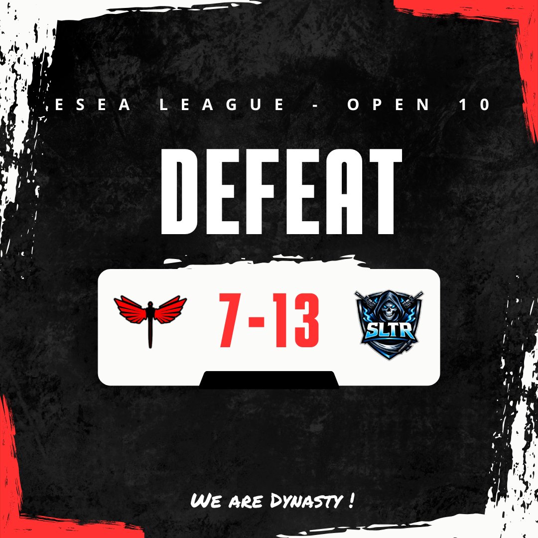 On arrivera pas à finir la semaine en beauté 😭
#DYNWIN #WeAreDynasty #ESEA #CS2