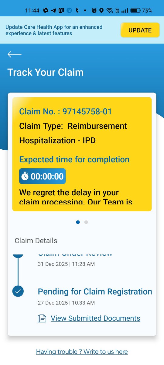 sanmech2003's tweet image. @CareHealthIndia 
#Dealy in claim settlement.
We are taking health insurance for peace of mind in difficult situation or for harassment.