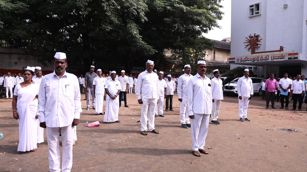 On the occasion of the 77th Republic Day , the National Flag was unfurled at Sathyamoorthy Bhavan, followed by the Republic Day address.

The parade honour was held.

The programme was attended along with TNCC President Shri K. Selvaperunthagai, former TNCC President Shri