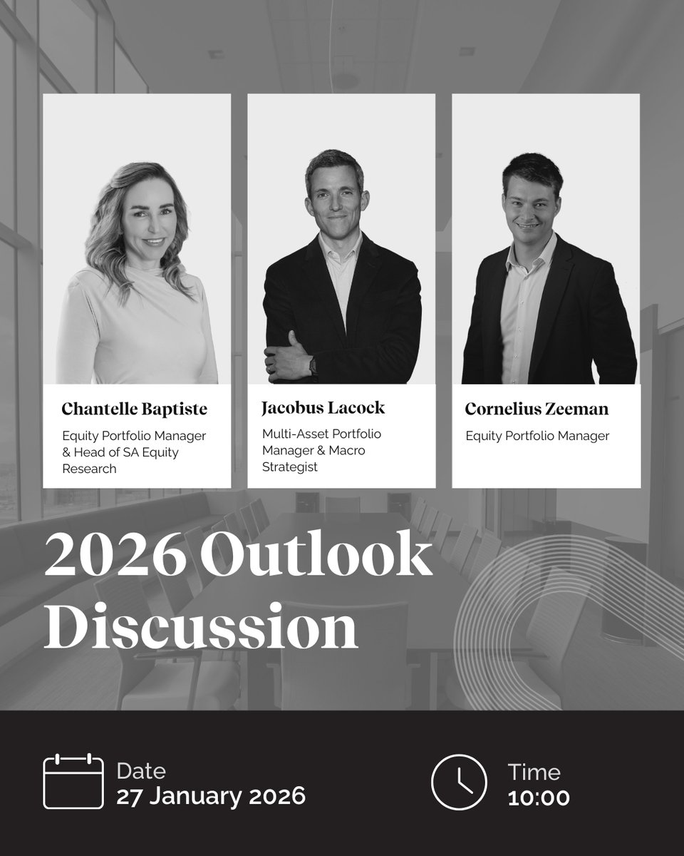 FairtreeGroup's tweet image. Join us on 27 January for our live 2026 Outlook Discussion, where Fairtree’s portfolio managers will share their perspectives on the year ahead, highlight key opportunities, and discuss potential challenges in the investment landscape.

Register&amp;gt;  us06web.zoom.us/webinar/regist…