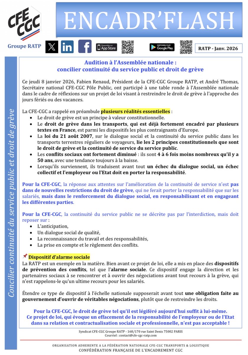 CFE-CGC Groupe RATP tweet media