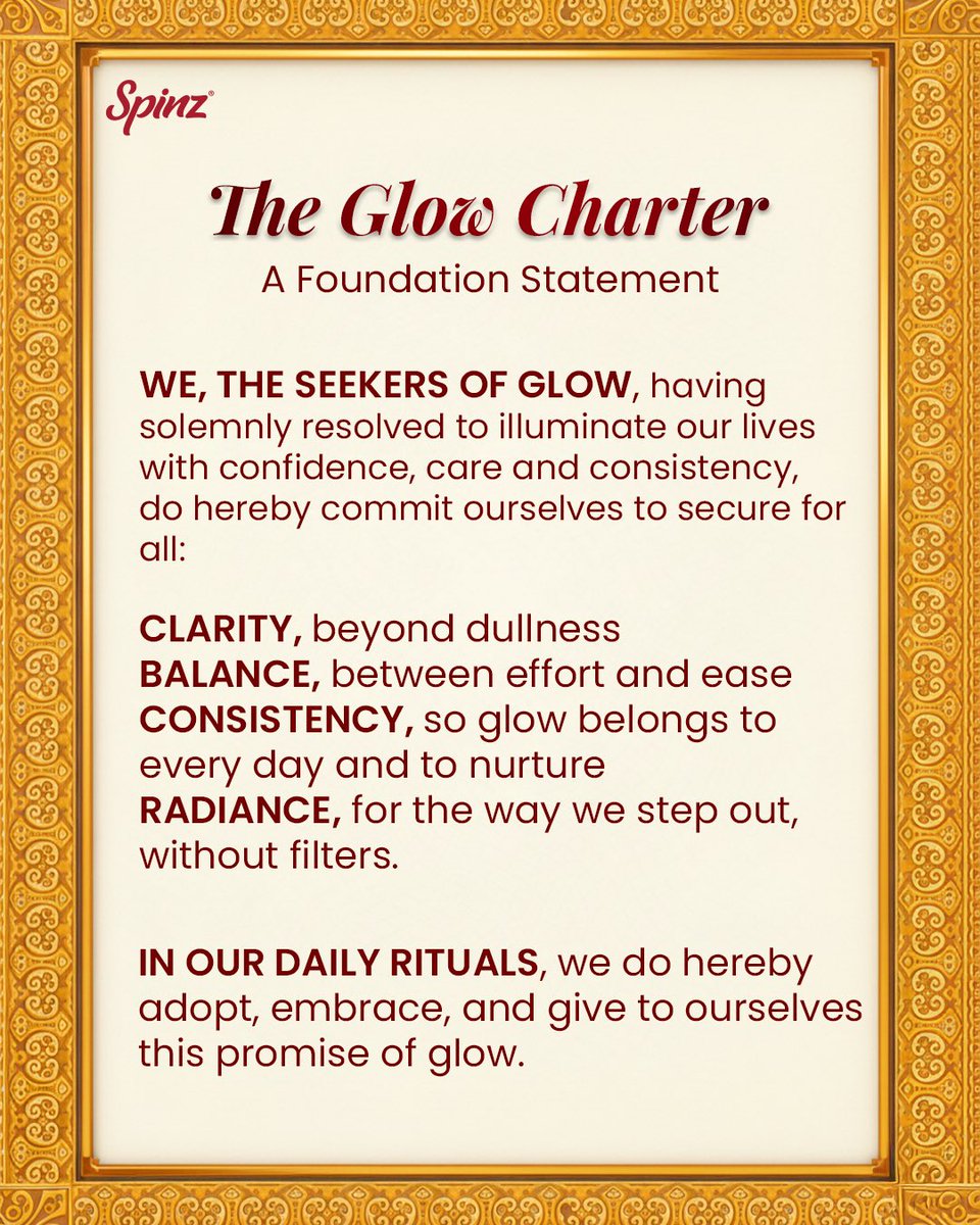 Just like our Constitution, some promises are meant to be lived every day.
Here’s to glowing with purpose.

Happy Republic Day! 🇮🇳

#HappyRepublicDay #TheGlowCharter #Spinz #Cavinkare 

[Republic Day, Spinz, Cavinkare, constitution, The glow promise ]