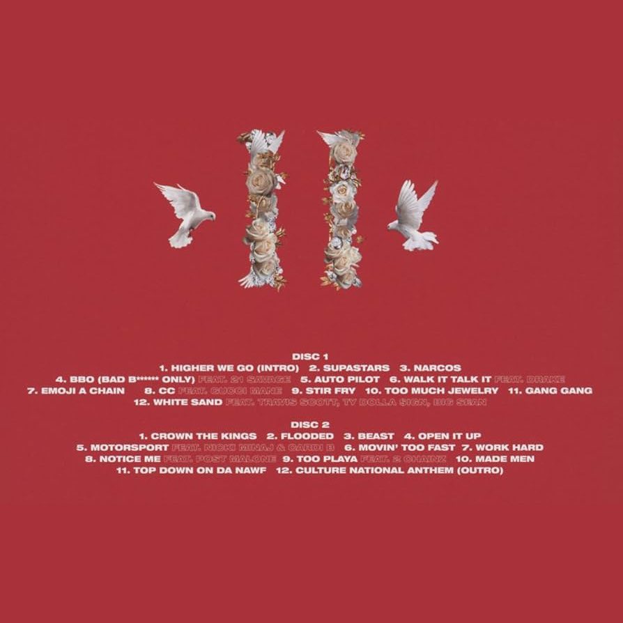 ComplexMusic's tweet image. Today in 2018, Migos dropped 'Culture II' 🕊️

The album debuted at No. 1 on the Billboard 200, selling 199K first-week units. Favorite tracks?