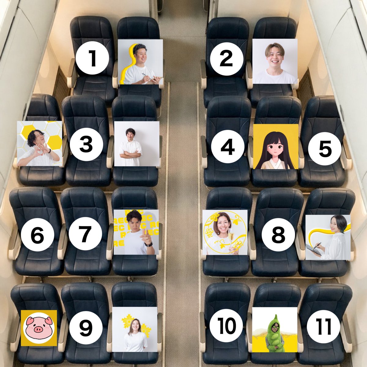 yokoo_nexwave's tweet photo. これから8時間のフライトどこに座る？ https://t.co/7CNDsnWht2