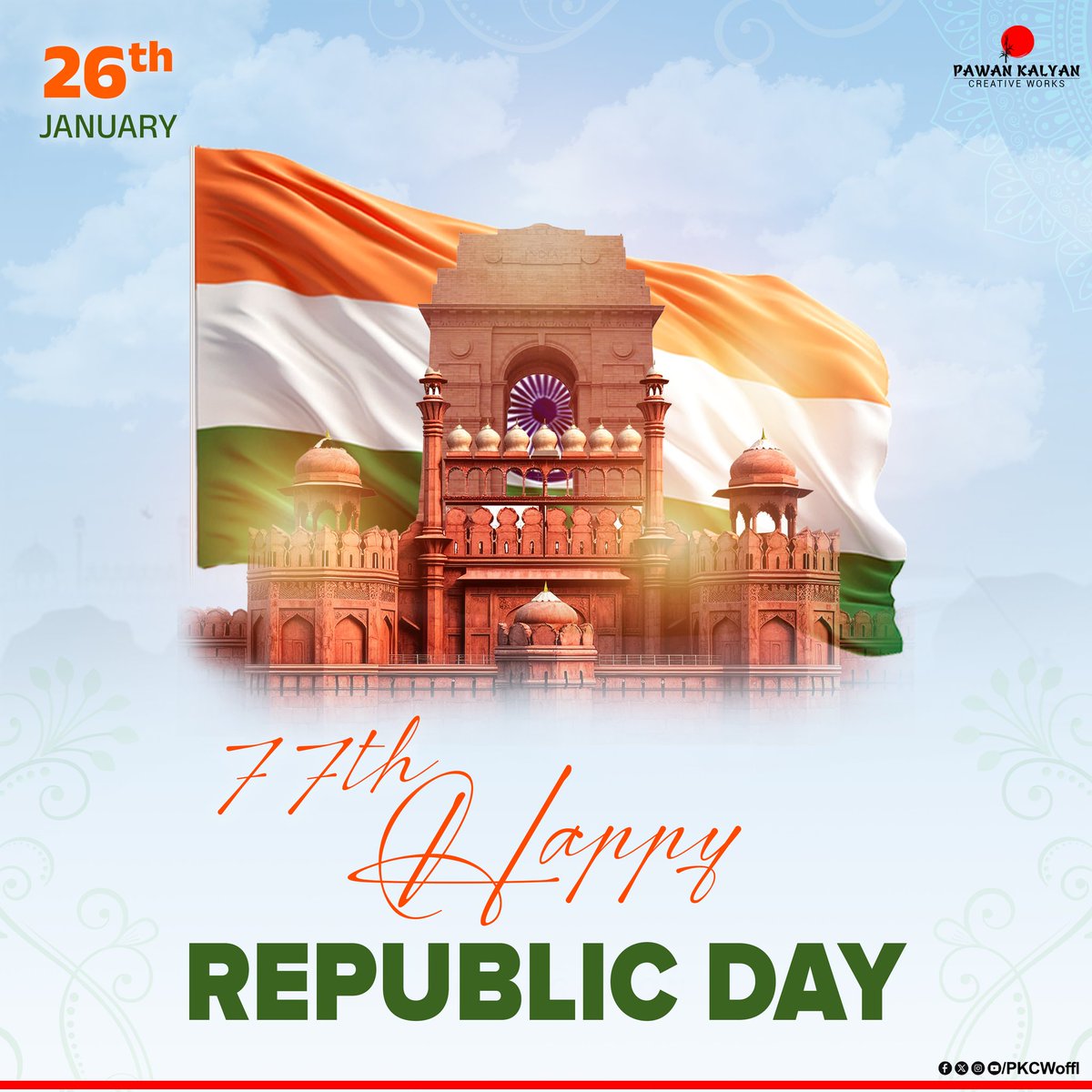 Happy 77th Republic Day 🇮🇳

As we celebrate the day our Constitution came into force, we extend our sincere gratitude to its visionary architects and call upon every citizen to act responsibly in upholding constitutional values and safeguarding our democracy.

#IndianRepublicDay