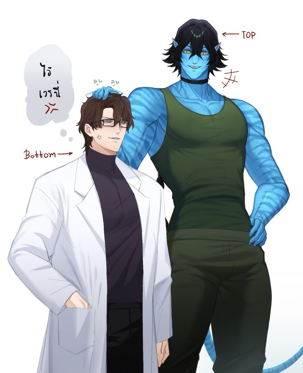 CULINTO1's tweet photo. Even though I drew them as a yaoi couple, they also have Na’vi avatars. [Not recom na’vi ] https://t.co/5wlOo2hbQK