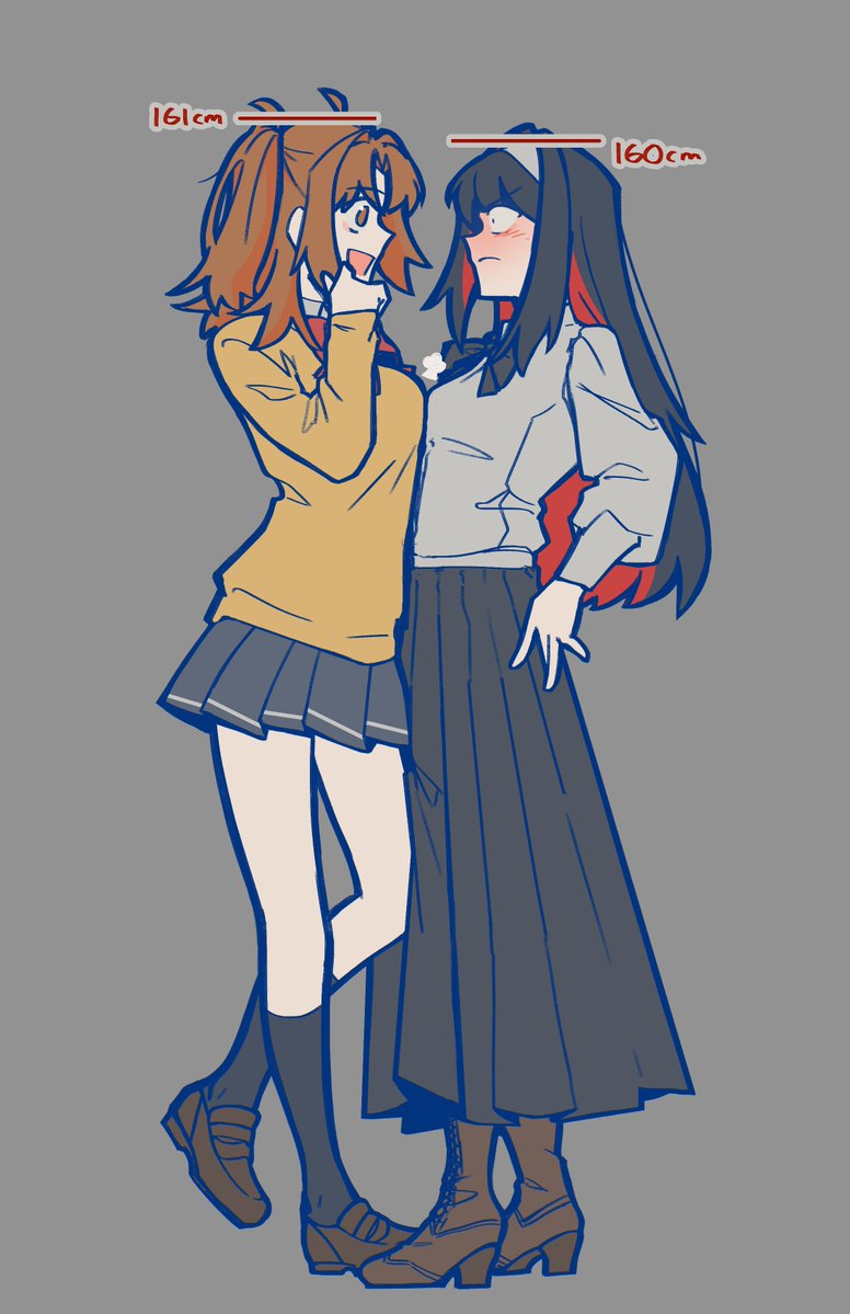 dobusuto's tweet image. [commission] Height-Gap Yuri 📐