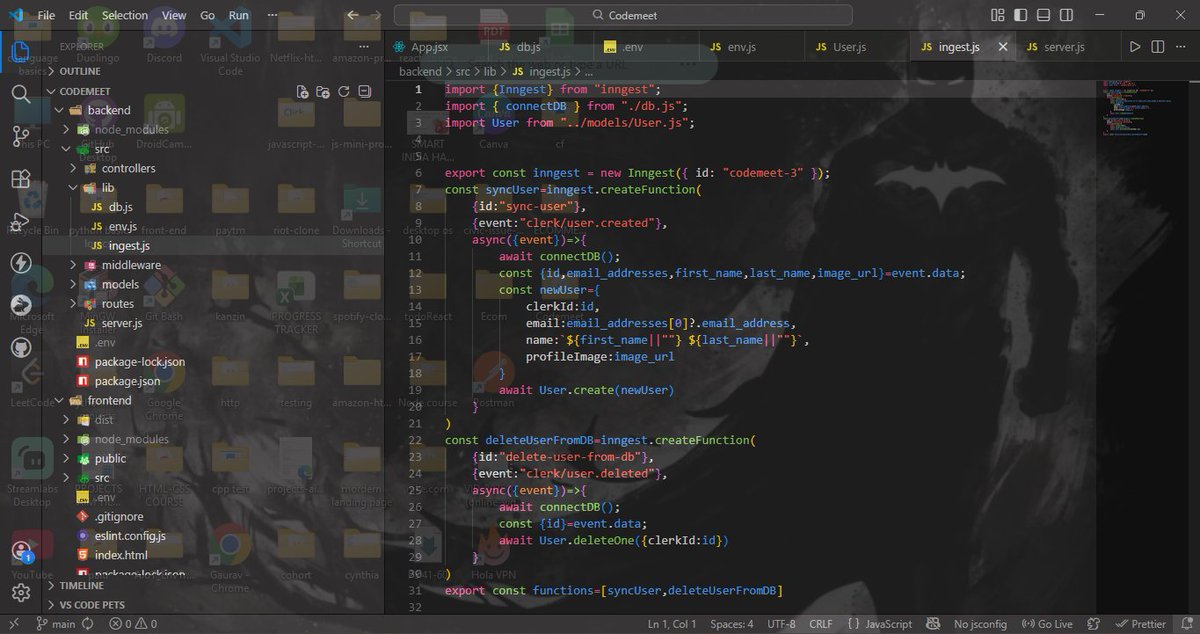 gauravnickk777's tweet photo. GM everyone ☀️
DSA: Jump Game I &amp; II
CP: Stones on the Table
Added ingest to save Clerk user data → MongoDB (CodeMeet)
Just done with Kanzin 🎉 (will fix bugs &amp; open for suggestions)
#GoodMorning #DSA #GreedyAlgorithms #Stacks #CompetitiveProgramming https://t.co/OTuw7ZPiKC
