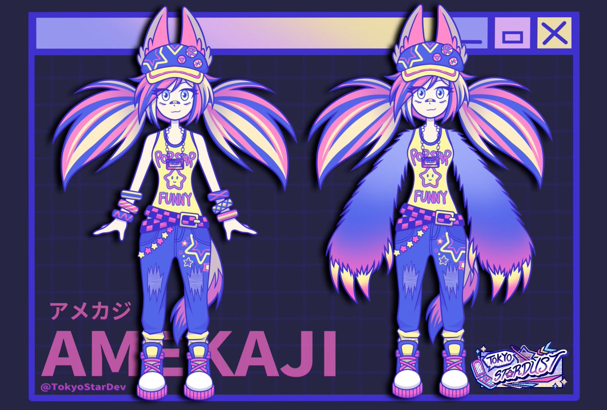 TokyoStarDev's tweet photo. Blue #amekaji #gyaru with a sharp energy💙✨
Cute face, Sharp Claws and BIG Attitude!! Light on the feet, heavy on the CLAW ATTACK✨ designed to pop out and stay in your head https://t.co/G8sffWHEEK