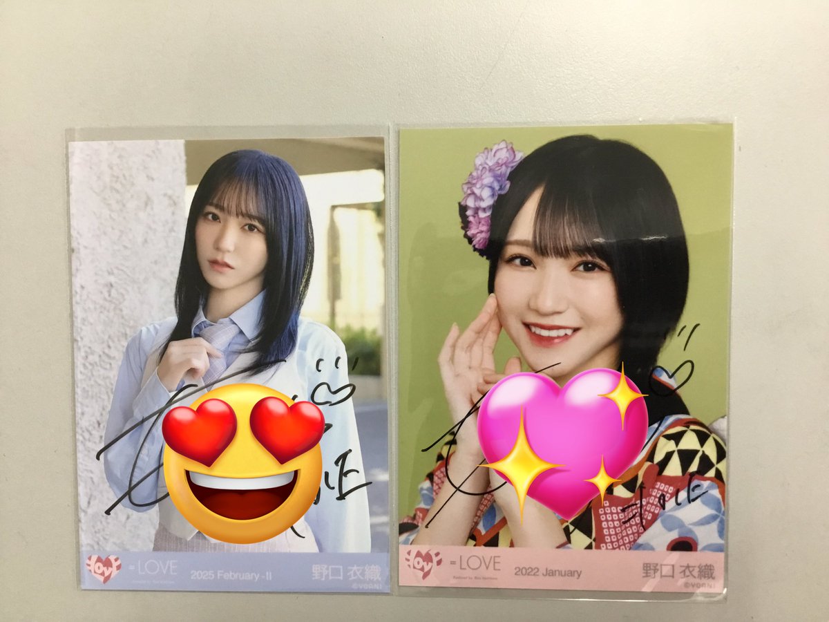 ＝LOVE 野口衣織　直筆サイン入り　生写真　The 5th LOVE 野口衣織ちゃんの直筆サイン入り生写真入荷です！！