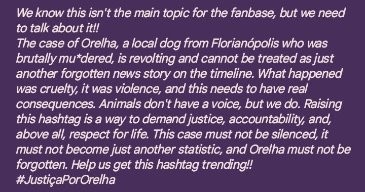 🚨 #justicapororelha 🚨