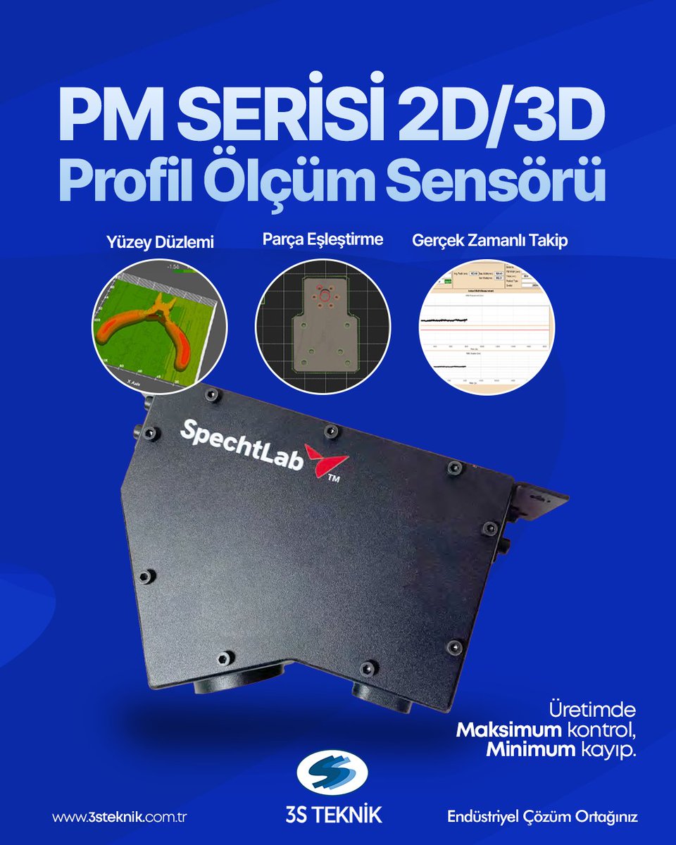 SpechtLab: Yerli Üretim Yapay Zeka ve Kalite Kontrol Sistemleri

PM SERİSİ 2D/3D Profil Ölçüm Sensörü

Yüksek hassasiyet,
Yüksek doğruluk,
Yüksek hız.

Bizi ziyaret edin.
3steknik.com.tr