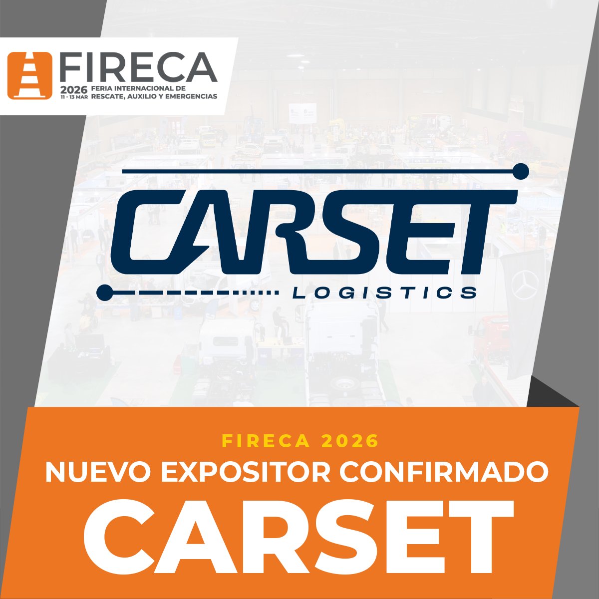 🚀 ¡ Carset estará presente en FIRECA 2026!

La compañía está preparada para mostrar cómo su combinación de estrategia, tecnología propia y años de experiencia está transformando la logística del automóvil.