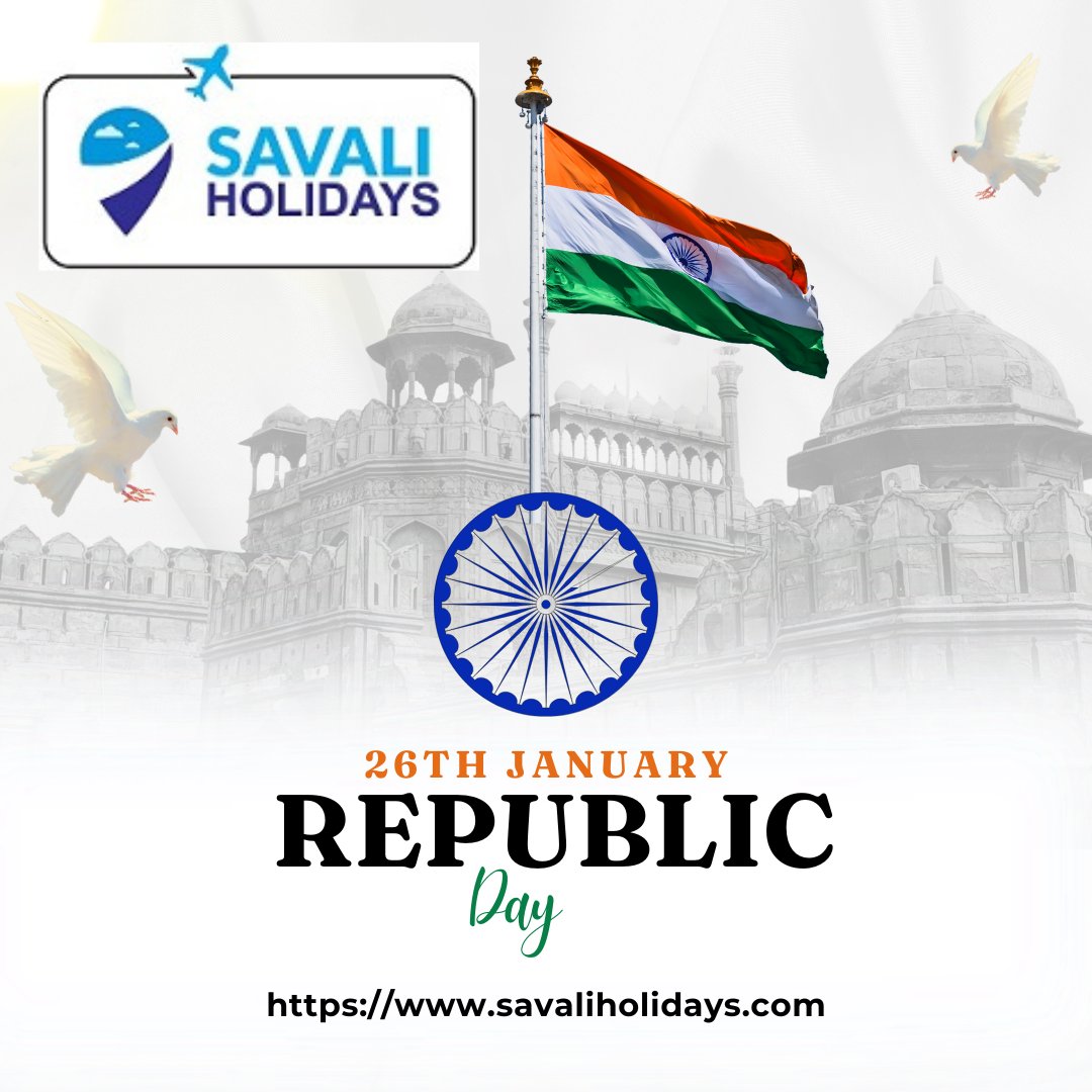savaliholidays's tweet photo. Celebrating the spirit of unity, democracy, and progress on this Republic Day.
Let’s honor our Constitution and work together for a stronger India. https://t.co/o36K0xDmTv

#RepublicDay2026 #26thJanuary #HappyRepublicDay #IndianRepublicDay #RepublicDayIndia #JaiHind #VandeMataram https://t.co/nR5w582YX5