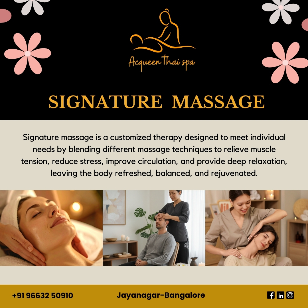AcqueenThaiSpa's tweet image. Experience true relaxation with our Signature Body Massage, designed to deliver a healing touch and instant relief from everyday stress.

#SignatureMassage #HealingTouch #InstantRelaxation #StressRelief #WellnessTherapy
