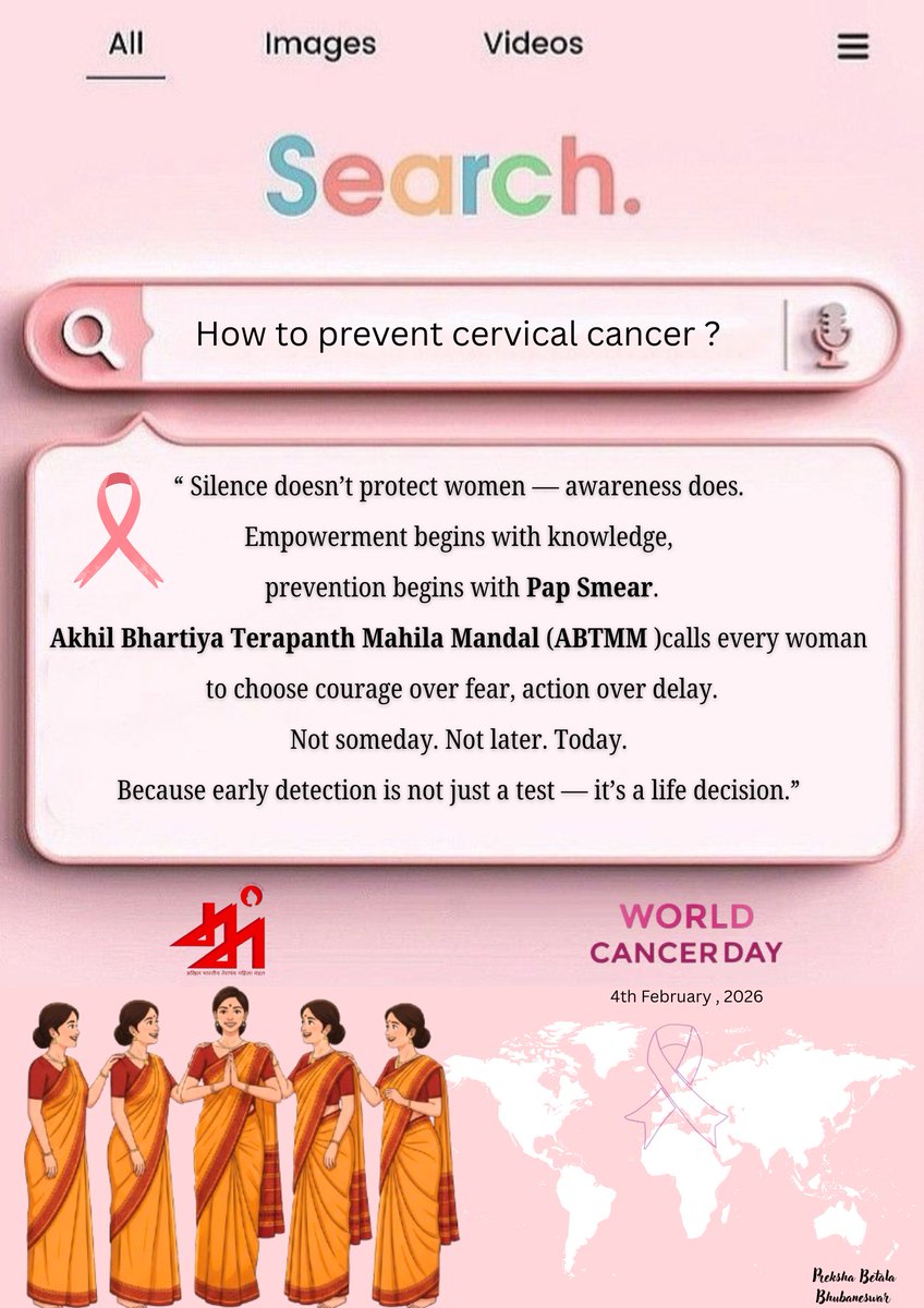 preksha_betala's tweet photo. “Protect your tomorrow.”
Early detection = better protection.
~ By : PREKSHA BETALA
BHUBANESWAR KANYAMANDAL
#cancerawareness
#womenshealth
#WHO
#healthiswealth
#papsmeartest
@ABTMM2527 https://t.co/NKPE9iz0ys