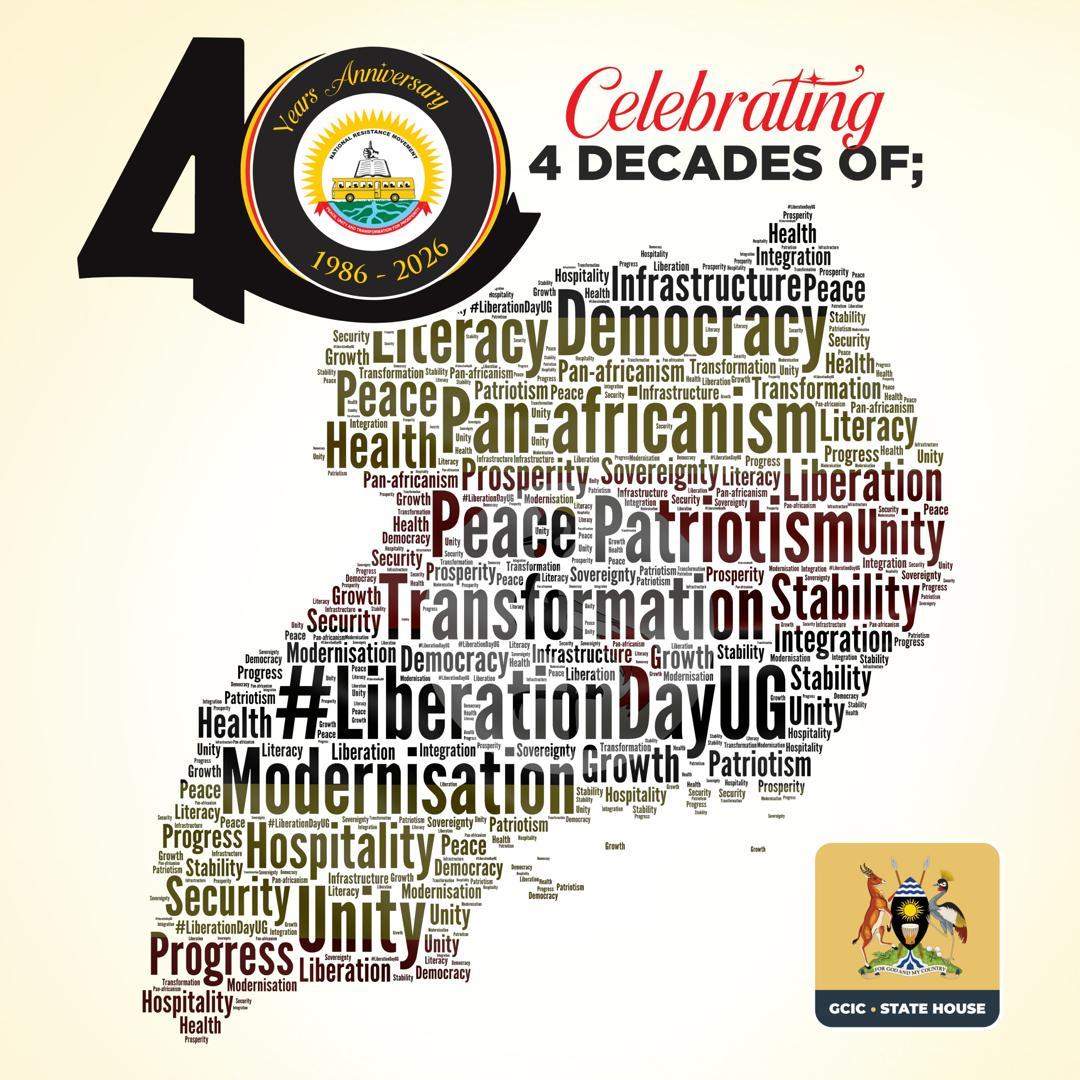 <a href="/CadresNati82989/">NATIONAL PATRIOTIC CADRES ASSOCIATION</a> members,are invited as UGANDA mark 40 Years of NRA Liberation at <a href="/KololoGrounds/">𝐊𝐨𝐥𝐨𝐥𝐨 𝐈𝐧𝐝𝐞𝐩𝐞𝐧𝐝𝐞𝐧𝐜𝐞 𝐆𝐫𝐨𝐮𝐧ds</a>.  We celebrate peace, democracy, unity&amp; economic recovery since 1986 &amp;recommit to neo-NRA liberation against poverty,corruption, sectarianism&amp;neo-colonialism.
🎟️ 500+ slots available.