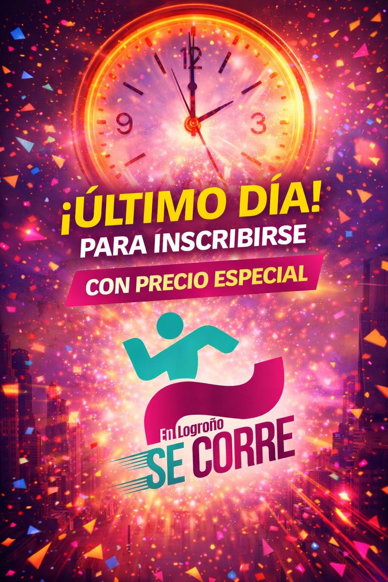 Hoy es el último día con precio especial.
No te olvides inscribirte.
Te esperamos "En Logroño Se Corre"

actualsportgestion.com/carrera-en-log…