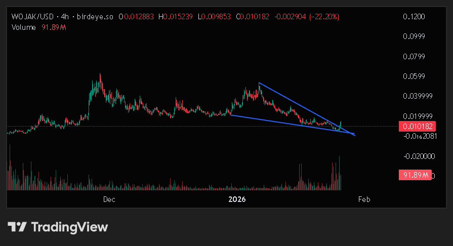 Took a fresh position in $WOJAK after a clean breakout and retest of a 90% drawdown, its the same setup that I had for $Troll when i got in before it went parabolic and Wojak already being a worldwide used meme helps. Eyeing at new all time highs.