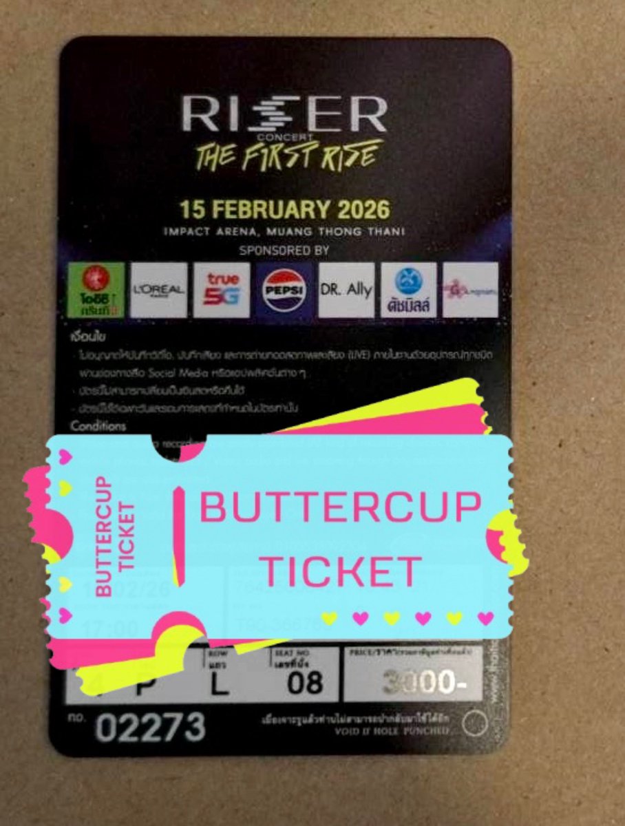 buttercupticket's tweet image. ใครพบเห็นคนขายต่อบัตรใบนี้ แจ้งเราได้เลยนะคะ บัตรใบนี้มีเจ้าของแล้ว และเราไม่มีการขายต่อใดๆ เนื่องจากบริษัทขนส่งทำบัตรเราหาย และพนง.คนส่งของลาออก ตอนนี้ไม่รู้บัตรไปอยู่ที่ไหน และเรามีหลักฐานทุกอย่าง และจะเข้าแจ้งความนะคะ  

#RISERCONCERT