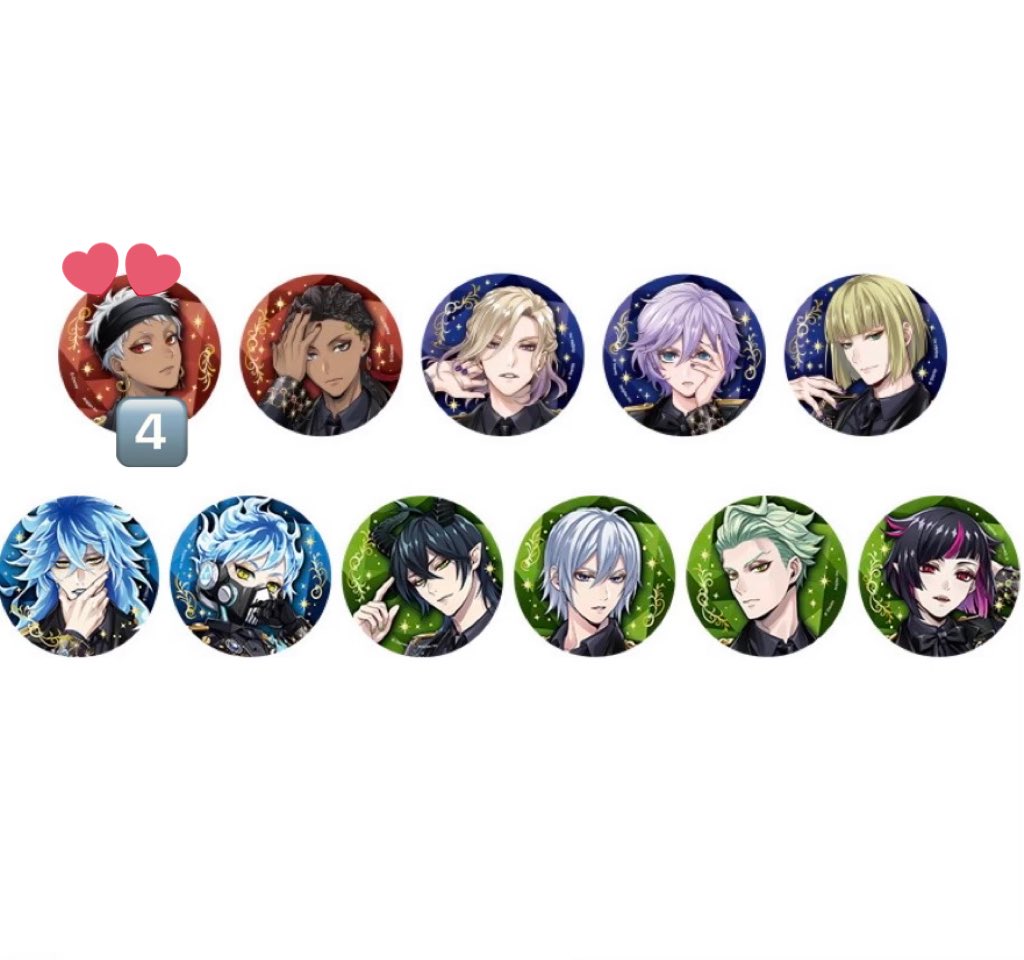 ツイステ 缶バッジ 5周年 ブレイジングジュエル ブレジュ プラチナ