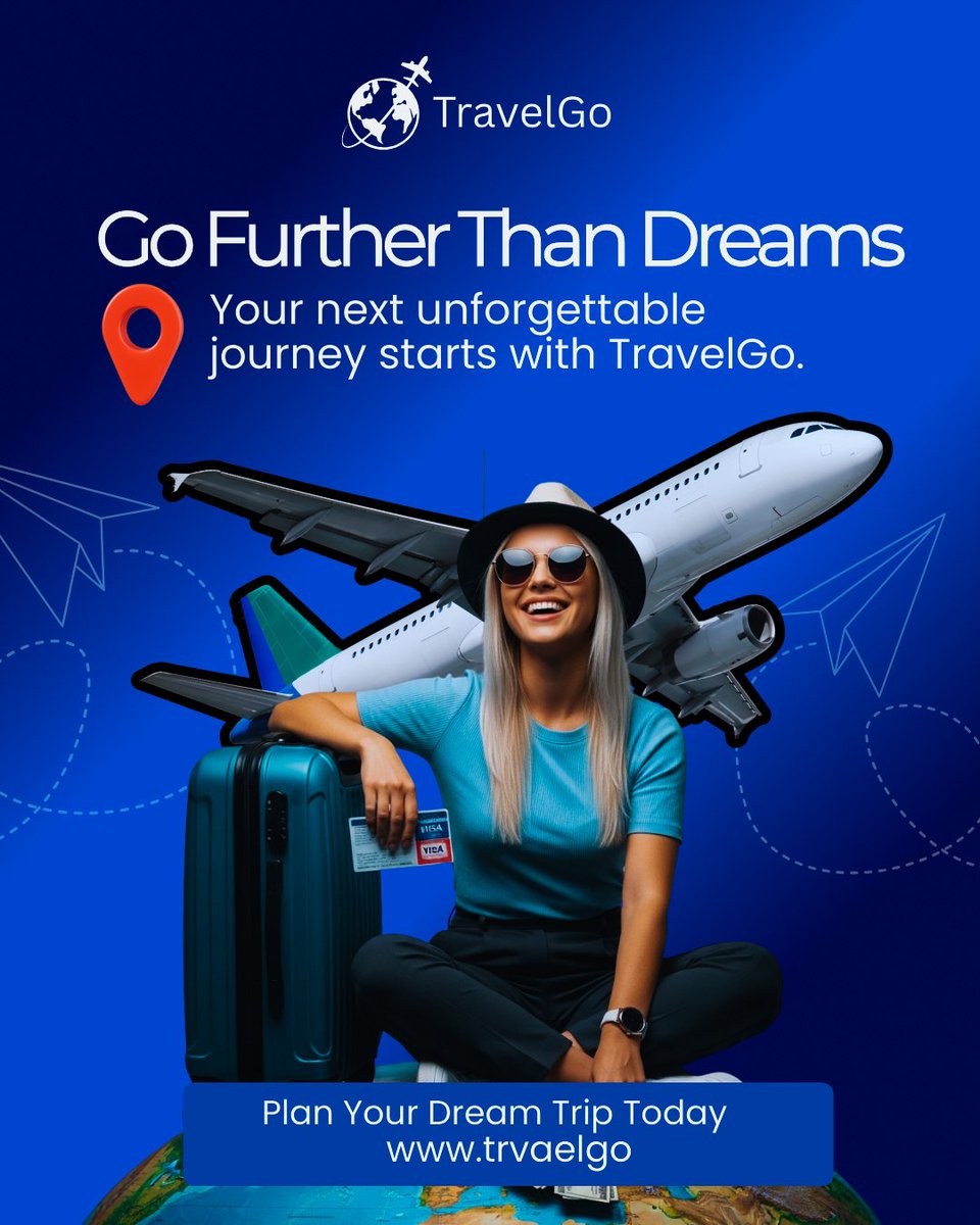 Bethy_Okocha's tweet photo. Go further than dreams ✈️🌍
From flight bookings to unforgettable experiences, TravelGo makes every journey smooth, safe, and stress-free.
Your next adventure starts here.
#TravelGo #GoFurtherThanDreams #TravelWithEase
@BestqualityG https://t.co/oNjYi86YGs
