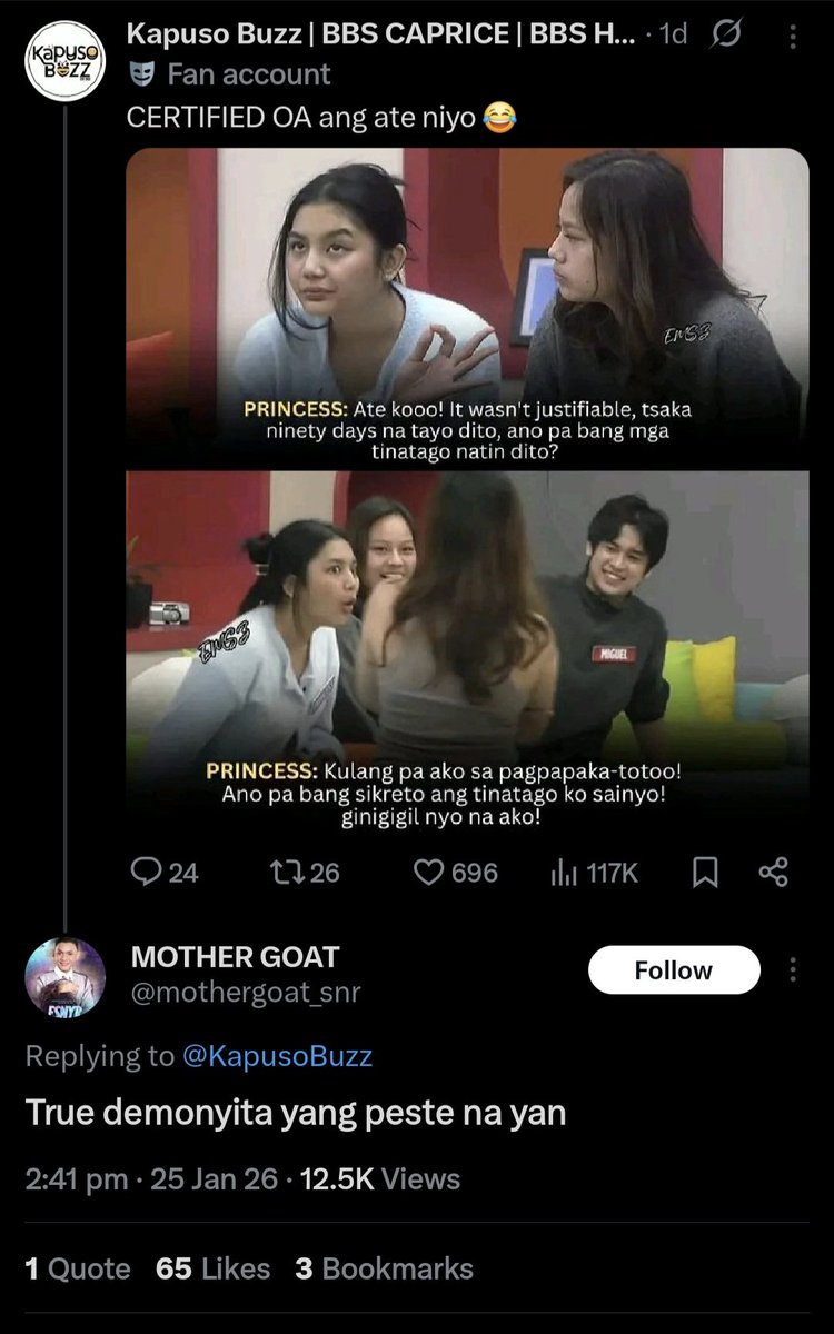 Define EVIL.

These two alt accounts ganging up on a MINOR, is next level demonic behavior.

She is someone's daughter &amp; sister, imagine seeing this hateful tweets about their precious child from people she barely know? 

Ang sasahol ng ugali nyo, may KARMA HIT YOU BOTH SO HARD.