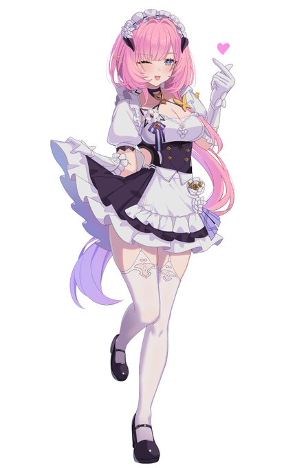 メイドエリシア
かわいい
#崩壊3rd 
#Elysia 