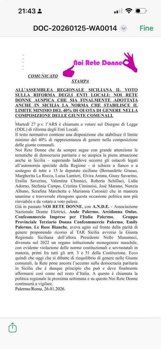 noiretedonne's tweet photo. #sicilia #democraziaparitaria #composizionegiuntecomunali #noiretedonne ⁦@noidonnemag⁩ https://t.co/e4s6vNx8iV