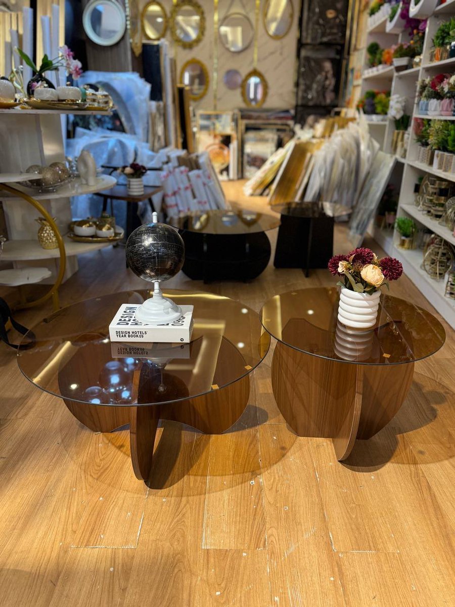lbinteriors__'s tweet photo. This Brown Stylish 2 in 1 Glass top center table is the perfect addition to your space. 🤍

Consists of a glass top and modern wood. 

They can be used together or used as center table and side stool. 

Price ;160,000 https://t.co/Wn34nKrJdS