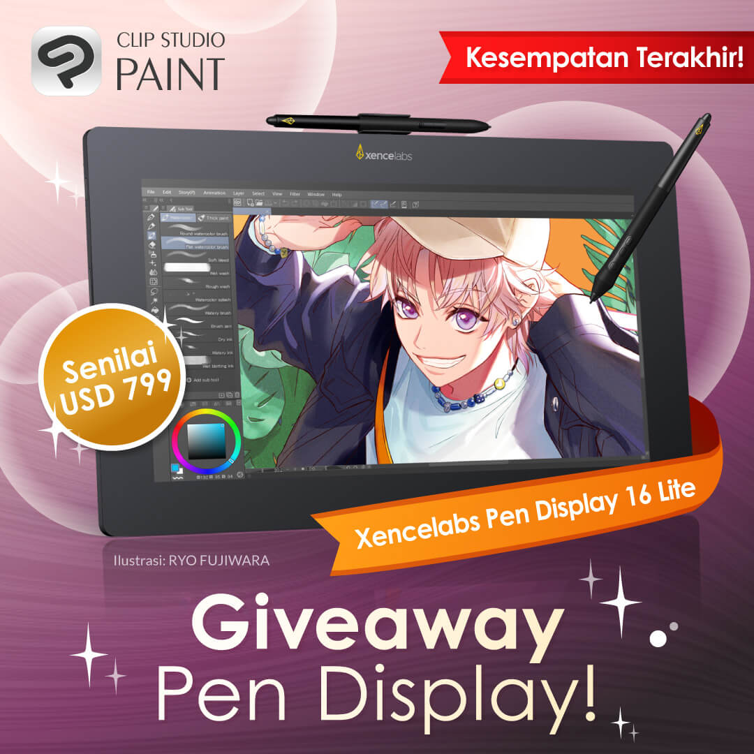 Hari Terakhir! Giveaway Pen Display✨
Hadiah disediakan oleh <a href="/Xencelabs/">Xencelabs</a>

Setiap hari, 1 pemenang beruntung akan mendapatkan Xencelabs Pen Display 16 Lite.

Ikuti akun resmi kami, tag 1 teman kreator, dan repost postingan ini.

Hingga 27 Januari, pukul 15.00 WIB.