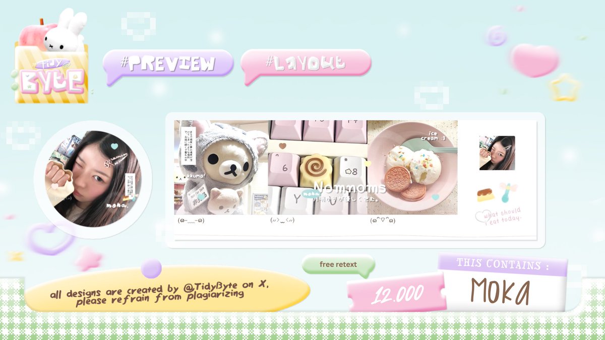 ͏͏ ͏ 🐇 tokki’s ringing—dial +777
͏ ͏͏ ͏͏ ͏͏ ͏ help rt #zonauang, 📞!

♡ ૮  › ༝ ‹  ྀིა ... to open the ready menu! 🍥💬 she’s got files freshly baked and layout still warm from the oven. come grab your < rei, wonyoung, hanni, moka >'s layouts! ✉️🖇️