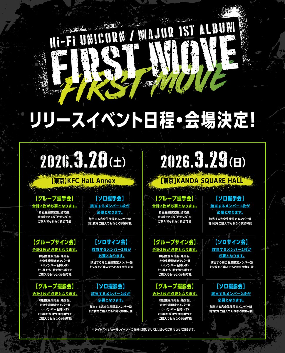 Hi-Fi Un!corn Major 1st ALBUM「FIRST MOVE」 2026.03.25 Release