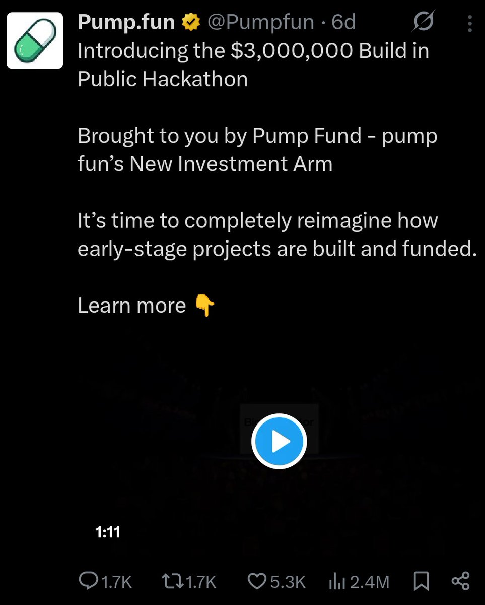 StarSolOfficial's tweet image. Calling all crypto influencers! 📣 PumpFun Hackathon has a $3M prize pool! 
@Beshfun is building the next generation of live streaming dApps on #Solana. Connect with your community like never before!

Follow: @Beshfun
Like and Retweet pinned
 #PumpFunHackathon #BeshFun #Community