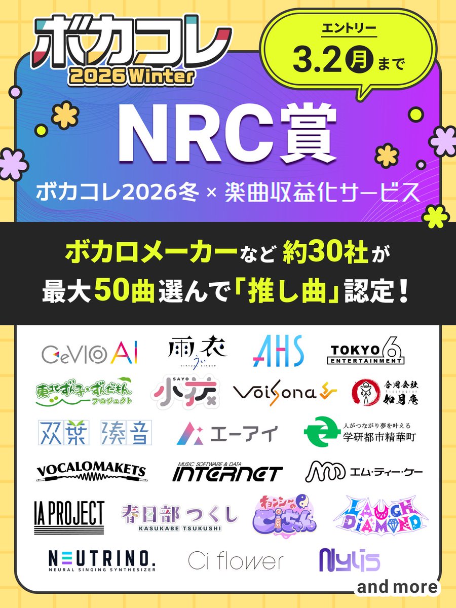 楽曲収益化サービス（NRC） tweet media