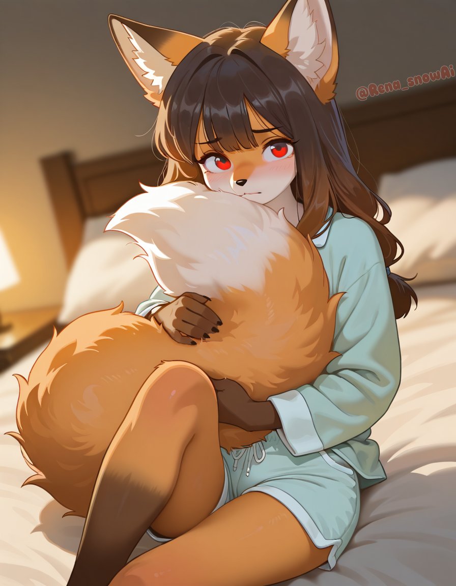 So it seem i found out why i fault it was a lazy day i didn't eat all day so i just didn't have any energy but should go to sleep soon

#AIart︎ #AIイラスト #Furry #foxgirl