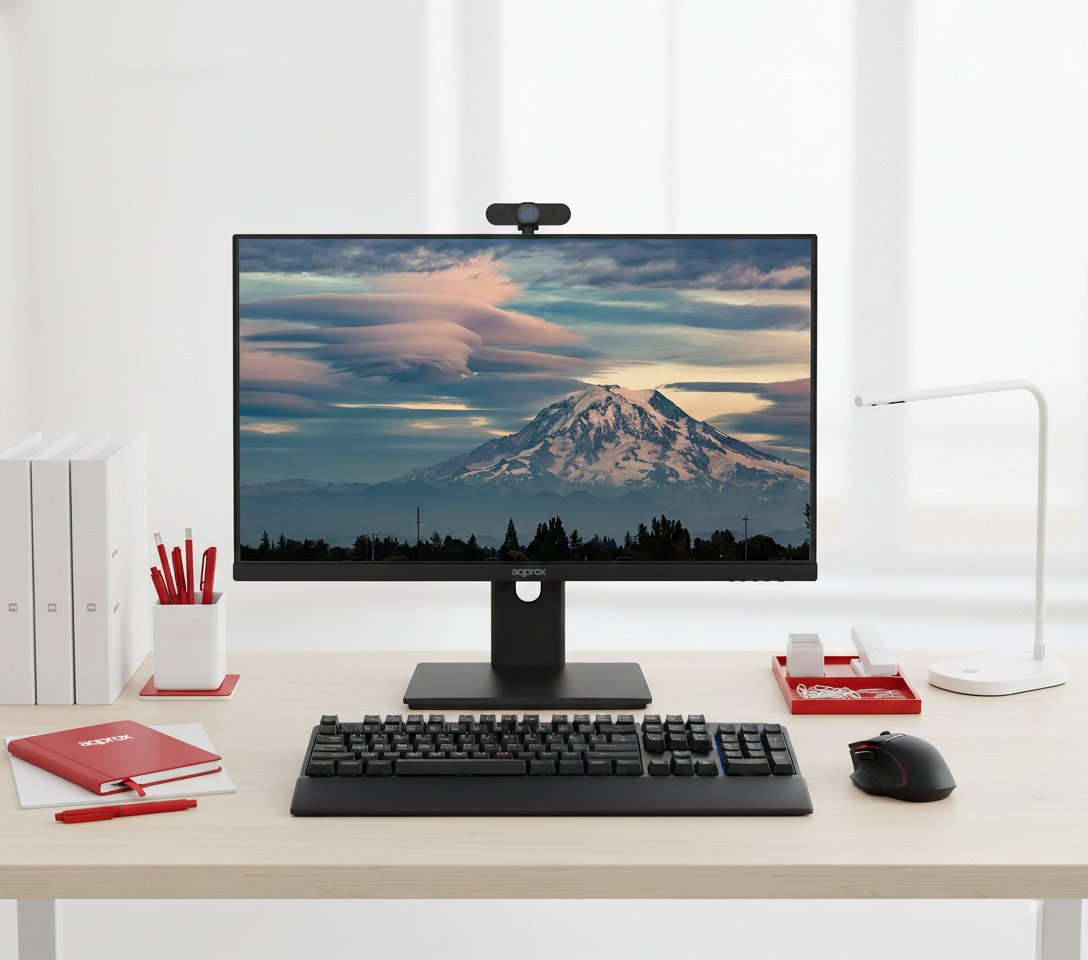 Tu espacio de trabajo, ahora más sencillo.
Olvídate de los cables y el desorden con el monitor APPM24SWBV3. Webcam y micro integrados para tus videollamadas.
Mejora tu escritorio aquí: approx.es/go/app
#APPROX #Monitor #Diseño #Comodidad #Tecnología #TodoEnUno #Estilo