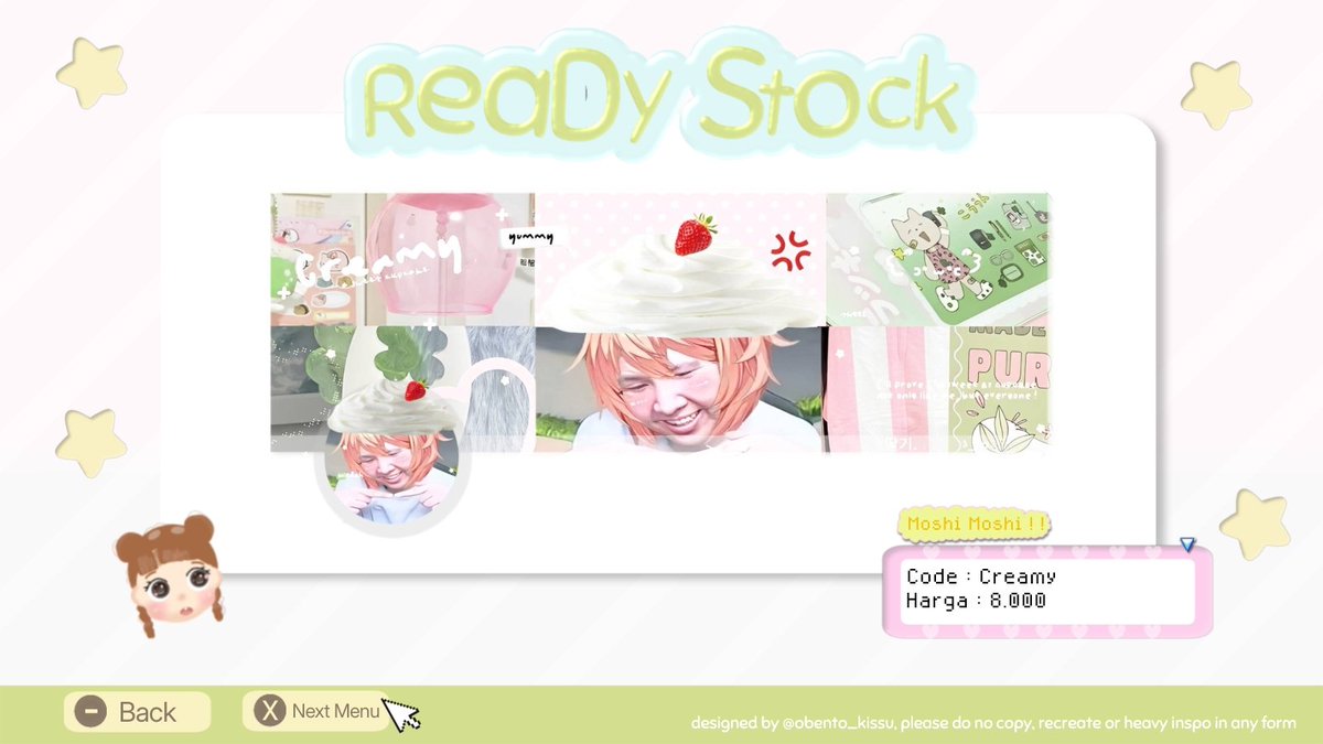 Obento_kith's tweet image. help retweet, thank you banyak ! ♡

hai, aku ada layout ready stock bg windah batubara 🤭 8.000 get free retext, @ after dm yaaaa  #zonauang