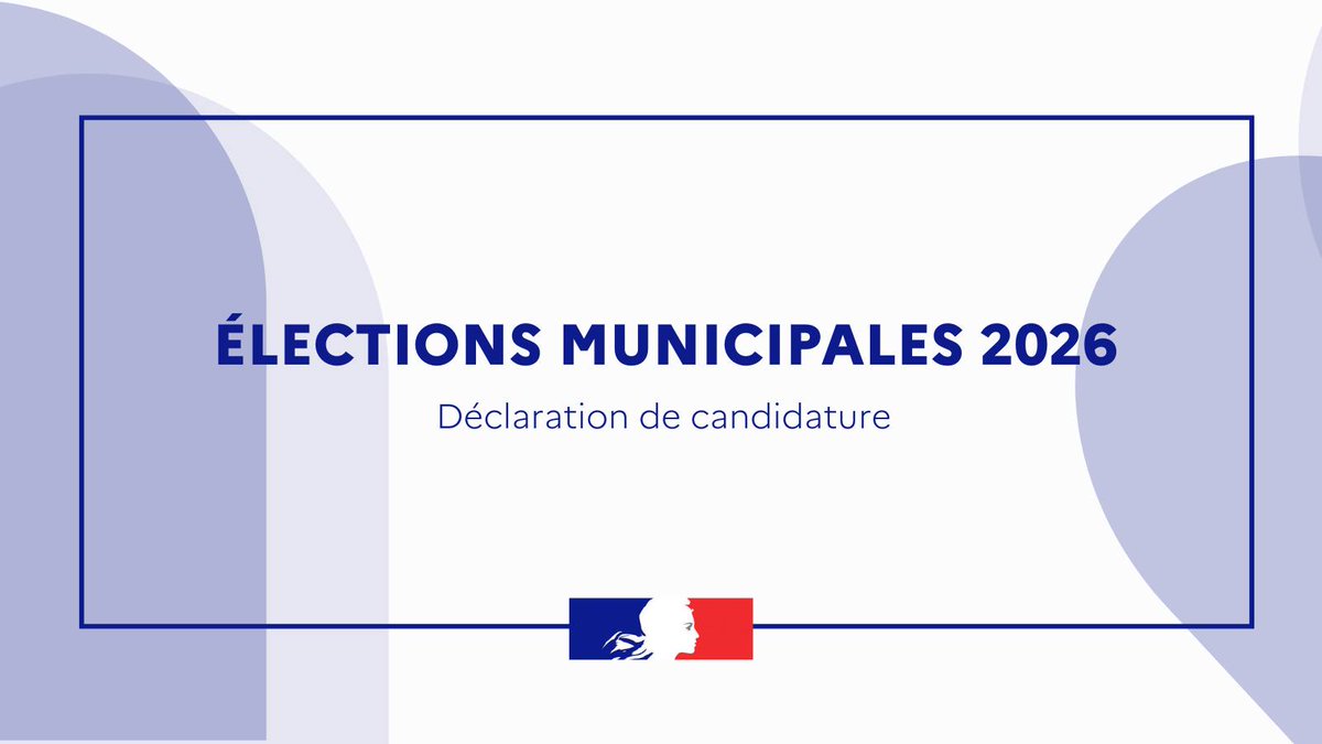 Image de Préfet d'Indre-et-Loire - #municipales2026 | Rappel – Déclarations de candidature 📢 

Les déclarations de candidature pour le