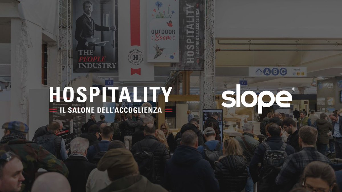 slope_it's tweet photo. Dal 2 al 5 Febbraio ci vediamo ad Hospitality - Riva del Garda. 
📍 Ci trovate al padiglione B3 – Stand C20. https://t.co/Mn6woBtpj8
